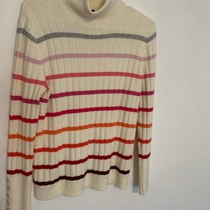 Talbots, Cotton striped with cream and other colors.